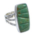 Southwest Turquoise Inlay And Sterling Silver Jewelry Ring Size 5-1/4 VX57356